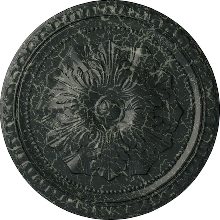 Ekena Millwork Richmond Ceiling Medallion (Fits Canopies up to 2 5/8"), 18"OD x 1 3/8"P, Painted Turtle Crackle CM18RIPTC